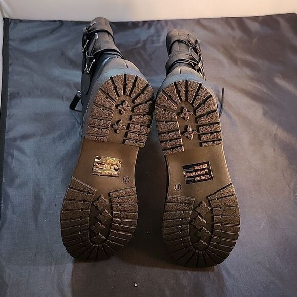 BRAND NEW SHOE LAND KASEY WOMEN'S ANKLE LACE-UP MILITARY COMBAT BOOT MID CALF - Picture 12 of 16